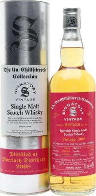 Mortlach 2008 SV The Un-Chillfiltered Collection Cask Strength First fill Bourbon Barrel #800109 57.1% 700ml