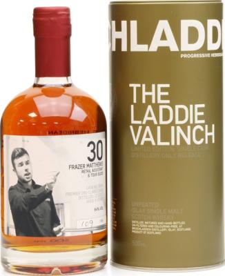 Bruichladdich 2007 Laddie Crew Valinch 30 Frazer Matthews Premier Cru Claret #3684 64% 500ml