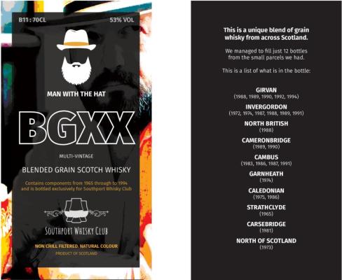 Blended Grain Bgxxx Man with the Hat Southport Whisky Club 53% 700ml