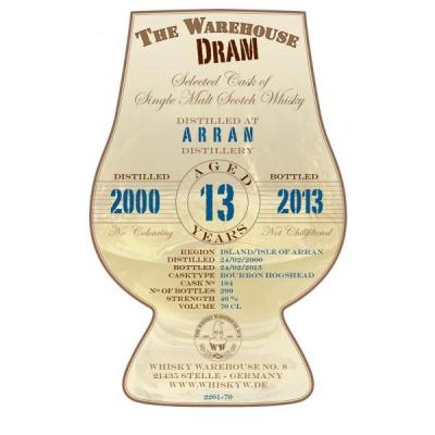 Arran 2000 WW8 Bourbon Hogshead #184 46% 700ml