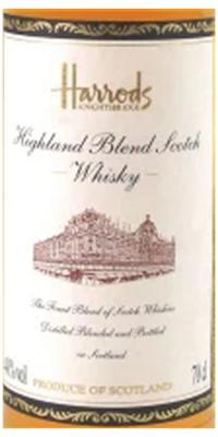 Harrods Highland Blend Scotch Whisky 40% 700ml