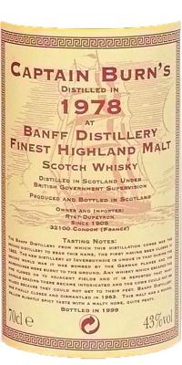 Banff 1978 CpB Finest Highland Malt Ryst-Dupeyron 43% 700ml