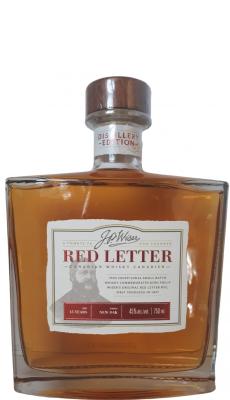 J.P. Wiser's Red Letter Canadian Whisky New Oak 45% 750ml