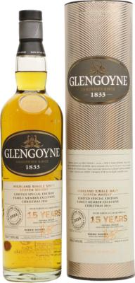 Glengoyne 15yo Family Member Exclusive Limited SE Christmas 2014 Oak Casks 43% 700ml