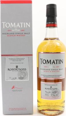 Tomatin Single Cask for Robertsons 57.2% 700ml