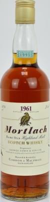 Mortlach 1961 GM Rare Old 40% 700ml