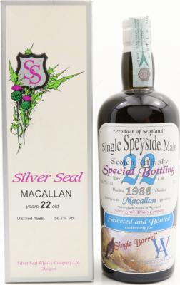 Macallan 1988 SS Single Barrel for Whisky Antique Sherry Cask 56.7% 700ml