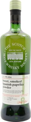 Glen Scotia 2009 SMWS 93.104 Sweet smoked Spanish paprika powder 1st Fill Ex-Bourbon Barrel 58% 700ml