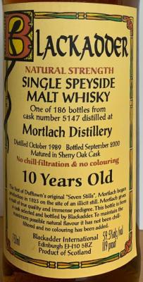 Mortlach 1989 BA 59.5% 750ml