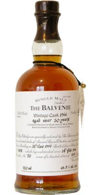 Balvenie 1966 Vintage Cask #1898 45.5% 750ml