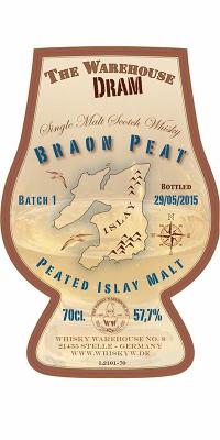 Braon Peat Nas WW8 The Warehouse Dram Bourbon Hogshead Batch 1 57.7% 700ml