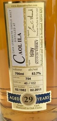 Caol Ila 1982 DT Rare Auld 29yo #754 53.7% 700ml