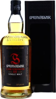 Springbank 11yo Cask Strength Rum Finish Park Avenue Liquor Shop Exclusive 58% 750ml