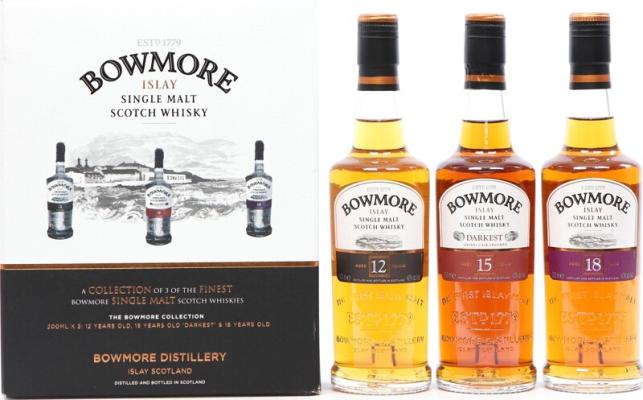 Bowmore 12yo 15yo 18yo 3 Bottles SET 42% 200ml