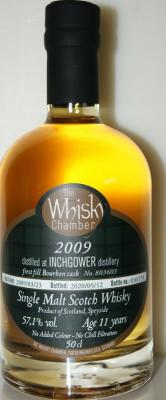 Inchgower 2009 WCh First Fill Bourbon Cask #803603 57.1% 500ml