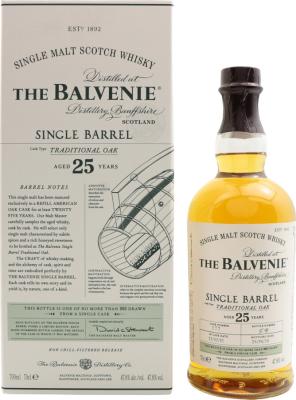 Balvenie 1991 Single Barrel Traditional Oak Cask no.177 25yo 47.8% 700ml