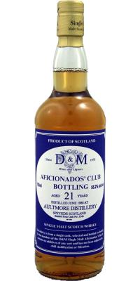 Aultmore 1988 D&M Aficionados Club 2546 55.2% 750ml