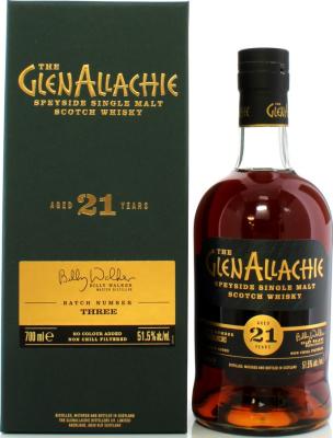 Glenallachie 21yo Batch Number Three Pedro Ximenez Puncheon 51.5% 700ml