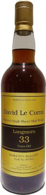 Longmorn 1974 GM David Le Cornu Sherry Butt #7685 Malt Whisky Wholesalers Pty Ltd 43.7% 700ml