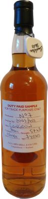 Longrow 2003 Duty Paid Sample For Trade Purposes Only Port Rotation 2003 421 57.4% 700ml