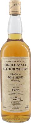 Ben Nevis 1966 UD Whisky Mew 40% 750ml