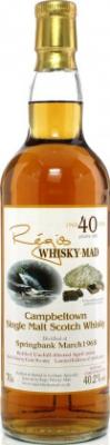 Springbank 1968 RWM Refill Sherry Cask #492 40.2% 700ml