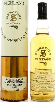 Mannochmore 1991 SV Vintage Collection South African Sherry Butt #16591 43% 700ml