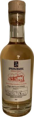 Springbank Hand Filled Distillery Exclusive 58.9% 200ml