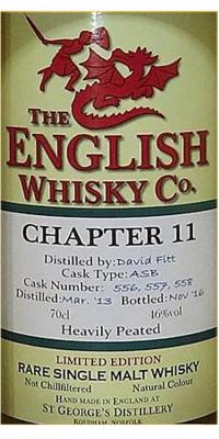 The English Whisky 2013 Chapter 11 Heavily Peated ASB 46% 700ml