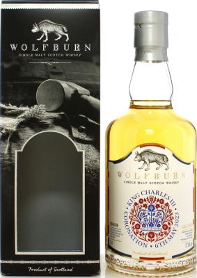 Wolfburn 7yo Coronation 1st Fill Bourbon Coronation of King Charles III 6th may 2023 57.8% 700ml