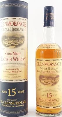 Glenmorangie 15yo Single Highland Rare Malt Scotch Whisky Ex-Bourbon Casks + New Oak Casks Finishing 43% 750ml