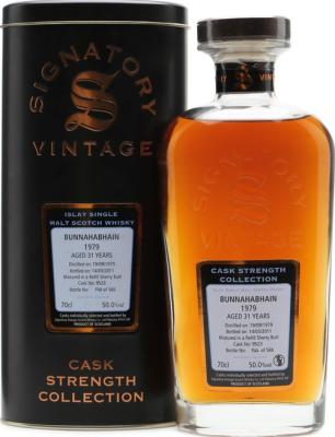 Bunnahabhain 1979 SV Cask Strength Collection Sherry Butt #9523 50% 700ml