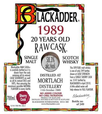 Mortlach 1989 BA Raw Cask Sherry Cask 5141 58.3% 700ml