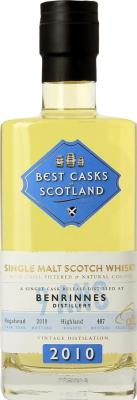 Benrinnes 2010 JB Best Casks of Scotland Hogshead 43% 700ml