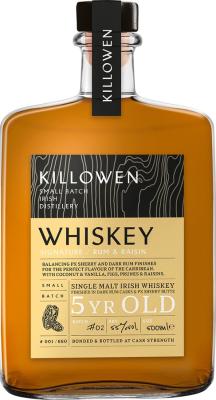 Killowen 5yo KD Small Batch Aged in Bourbon Dark rum & PX sherry finish 55% 500ml