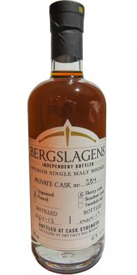 Bergslagens 2012 Ber Private Cask Sherry Cask Peated 384 58% 700ml