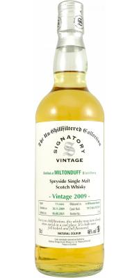 Miltonduff 2009 SV First Fill Bourbon Barrels 701748 + 701749 46% 700ml