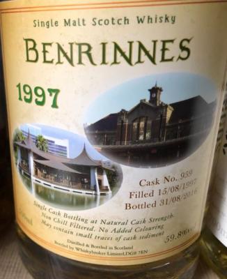 Benrinnes 1997 WhB Ex-Bourbon 959 59.8% 700ml