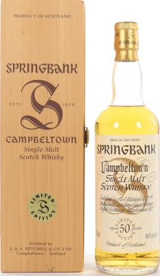 Springbank 50yo Millenium Bottling Limited Edition Preiss Imports 40.5% 750ml