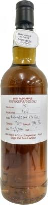 Longrow 2004 Duty Paid Sample For Trade Purposes Only First Fill Sherry Butt Rotation 185 56.9% 700ml