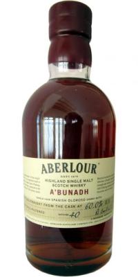 Aberlour A'bunadh batch #40 Oloroso Sherry Casks 60% 750ml