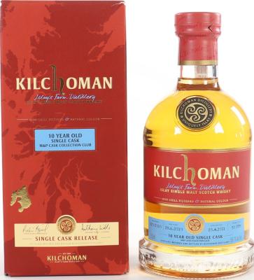 Kilchoman 2010 Single Cask M&P Cask Collection Club Bourbon Barrel 320/2010 59.1% 700ml