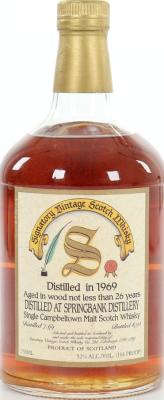 Springbank 1969 SV Vintage Collection Dumpy 52% 750ml