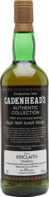 Kinclaith 1965 CA Authentic Collection Cadenhead's 150th Anniversary Bottling 24yo Oak Cask 51.4% 700ml