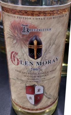 Glen Moray 2007 MT Kreuzritter Collection Bourbon 48.9% 700ml