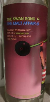 Tennessee Bourbon 2011 TWA The Malt Affair for The Swan Song The Swan Song and The Malt Affair Singapore 51.4% 700ml