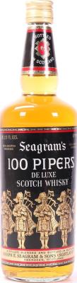 100 Pipers De Luxe Scotch Whisky 1970s Golden Tube Ubersee Import Spirituosen Hamburg 43% 700ml