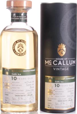 House of McCallum 2010 Caol Ila The Vintage Collection Single Malt 10yo 46.5% 700ml