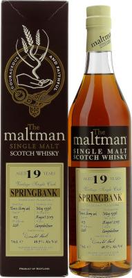 Springbank 1996 MBl The Maltman Oloroso Sherry Cask #103 48.5% 700ml