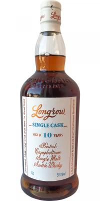 Longrow Peated Campbeltown Single Malt Scotch Whisky Single Cask 10yo Fresh Sauternes Hogshead The Nectar Belgium 56% 700ml